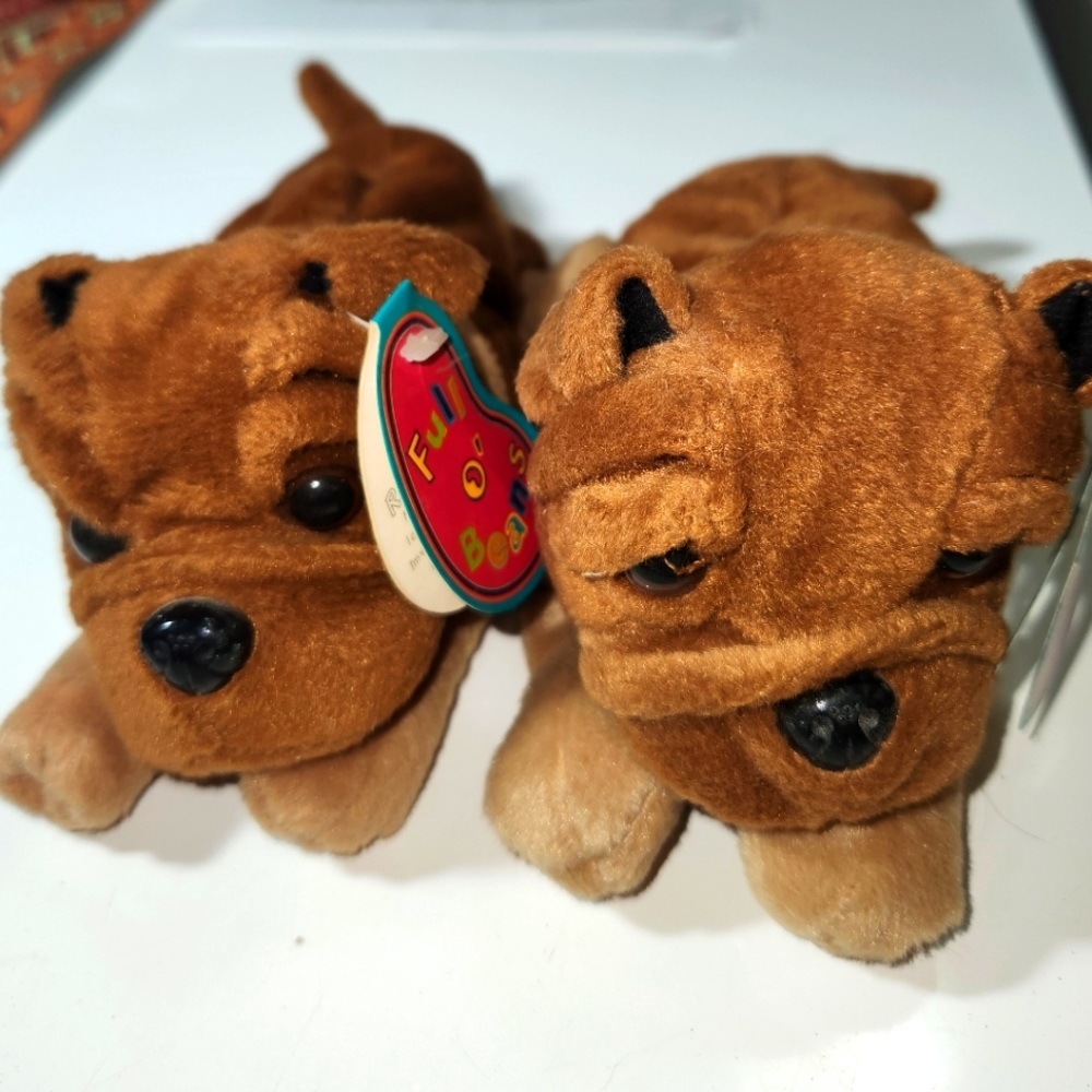NWT Vintage Shar-Pei 1997 Avon Full O Beans Plush Dog Rumply Sharpei (2)